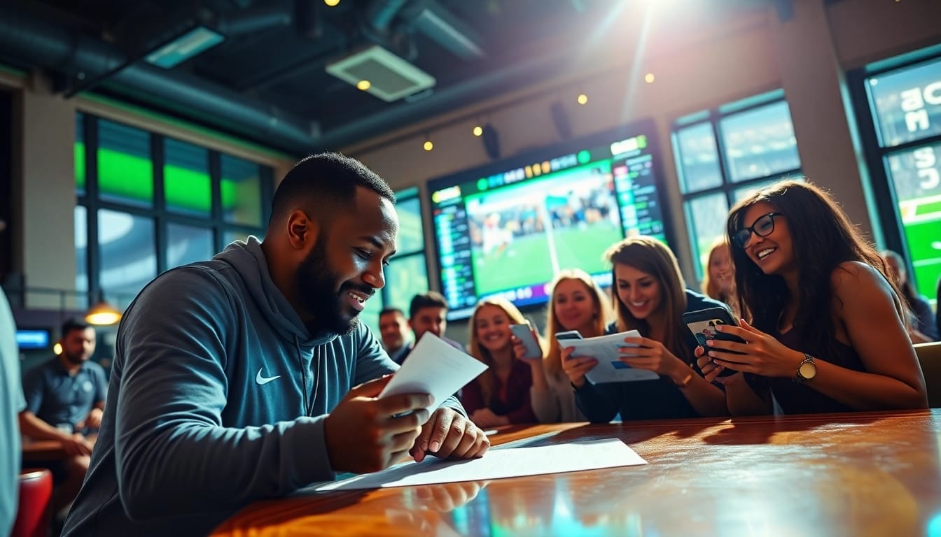 Engage in Sports Betting with friends at a lively sports bar, cheering for live events.