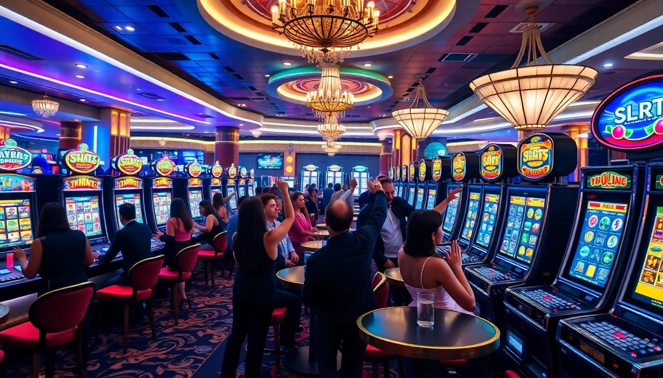 Experience thrilling wins at slot gacor hari ini with vibrant casino machines and lively players.