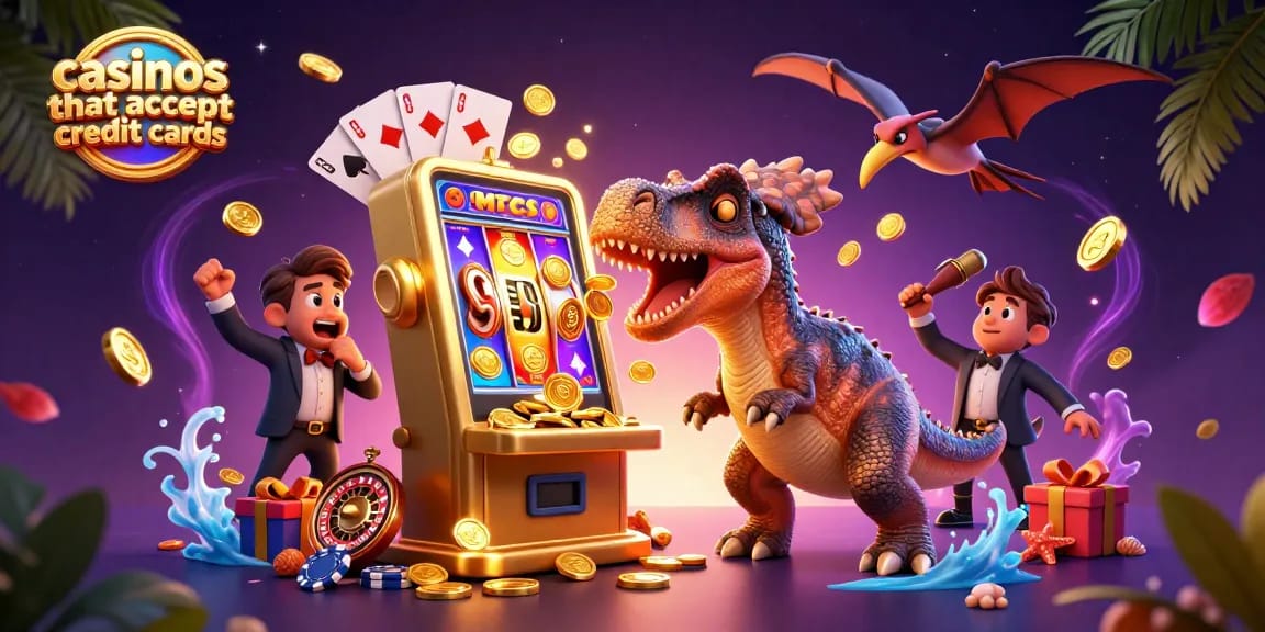 Experience exciting gameplay at casinos that accept credit cards, featuring vibrant slot action and golden winnings.