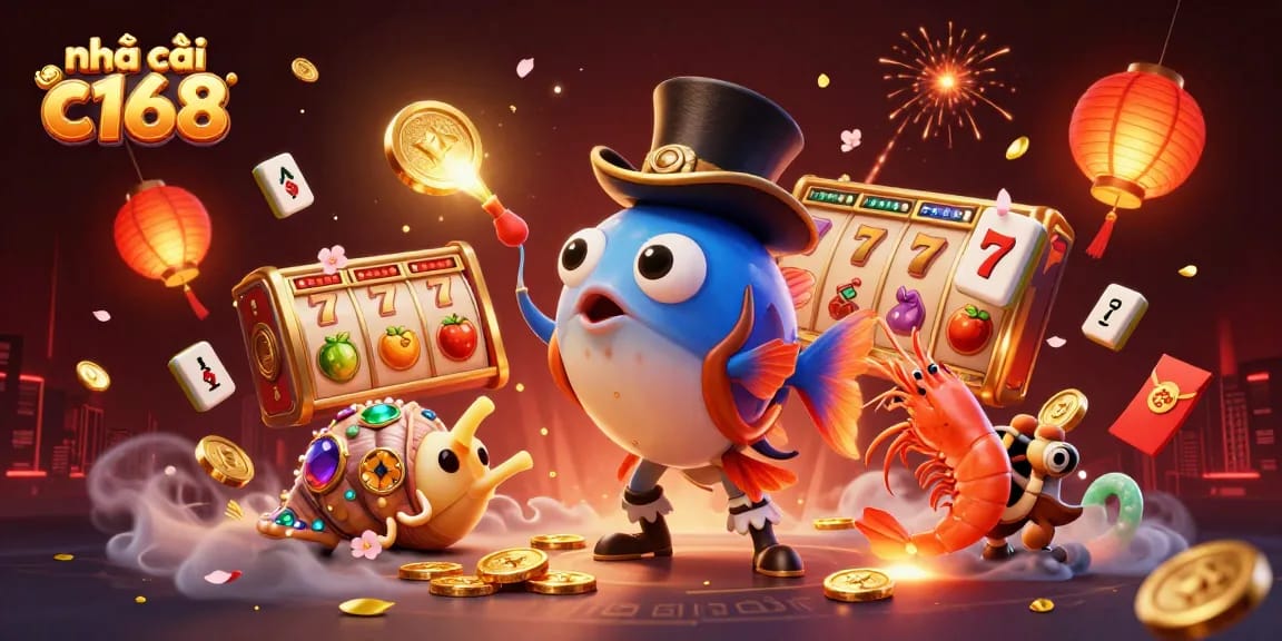 Experience thrilling wins with nhà cái c168, featuring captivating casino elements and vibrant characters.