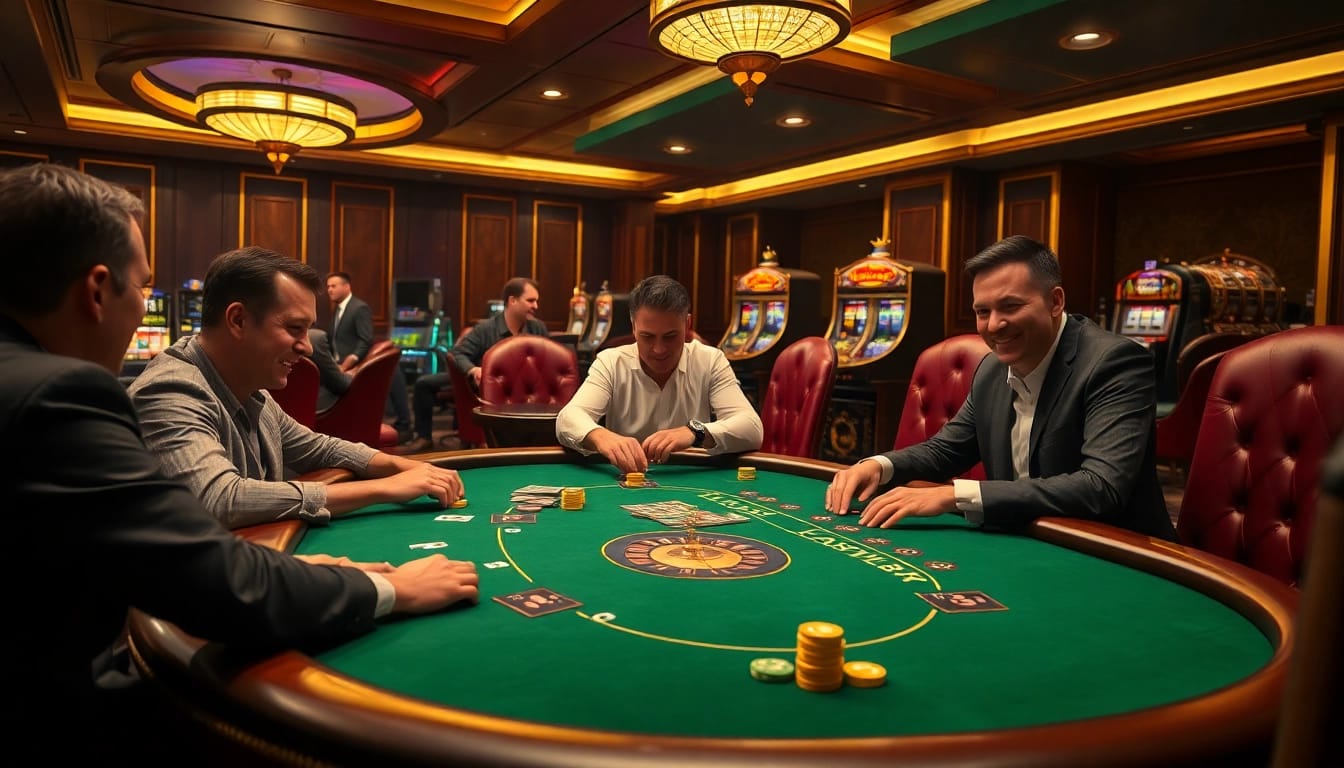 Experience exhilarating gameplay with new 88 poker as players bet on winning hands at a luxury casino.