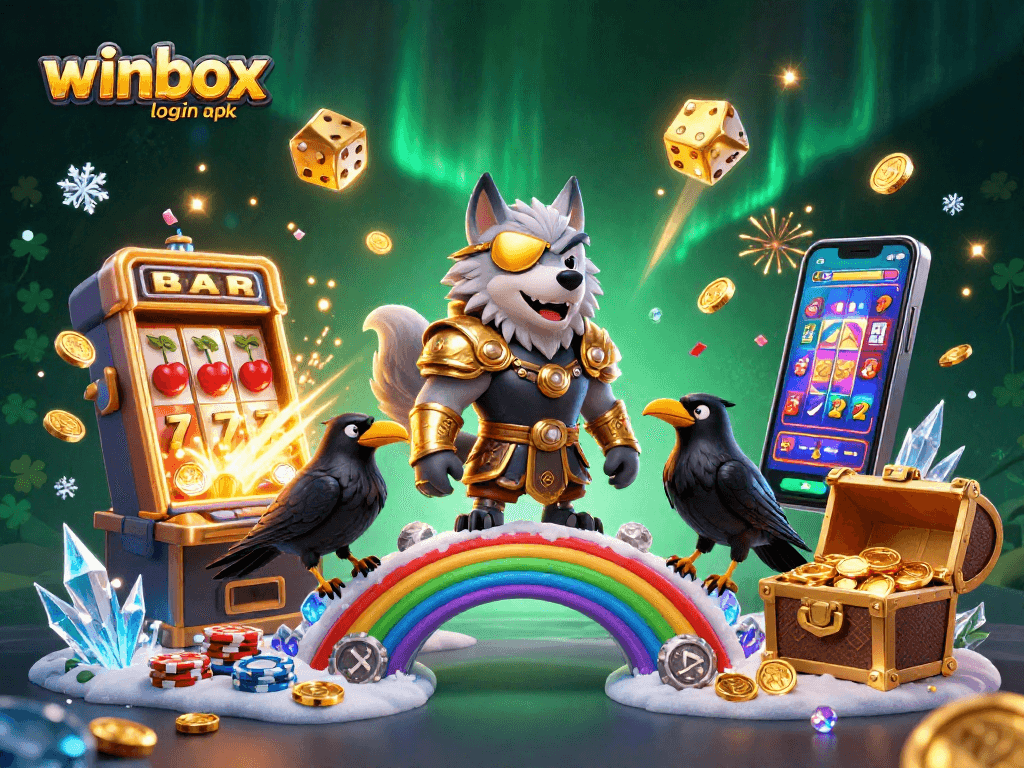 Experience thrilling wins with winbox login apk in this vibrant 3D casino scene filled with action.