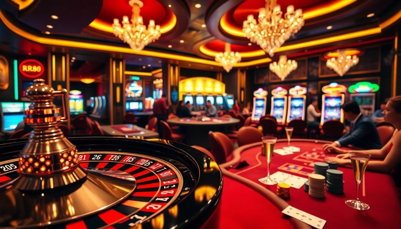 Vivez des moments palpitants chez RR88 avec des tables de poker, des machines à sous et une ambiance luxueuse.