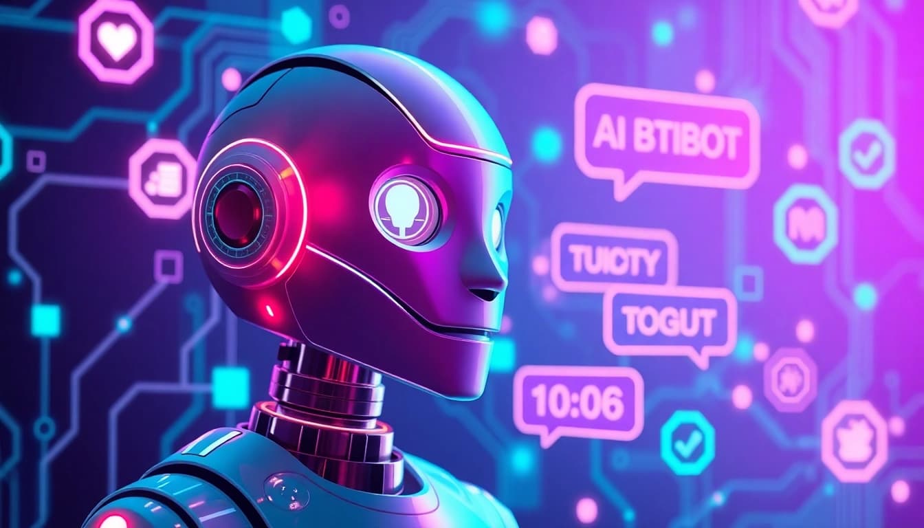 Juicy ai chatbot interface with vibrant colors and inviting ambience.