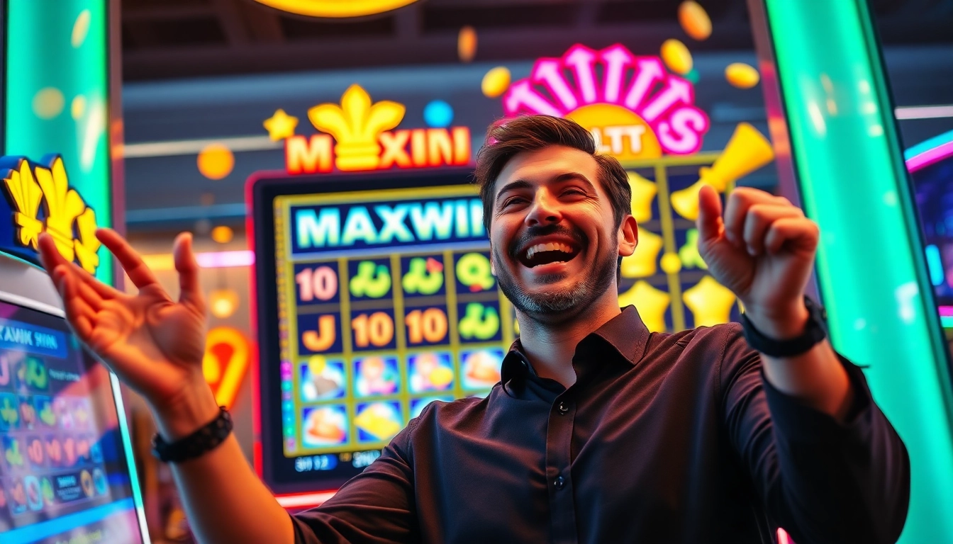 Mendapatkan slot maxwin dengan kegembiraan dari pemain yang berhasil memenangkan jackpot.