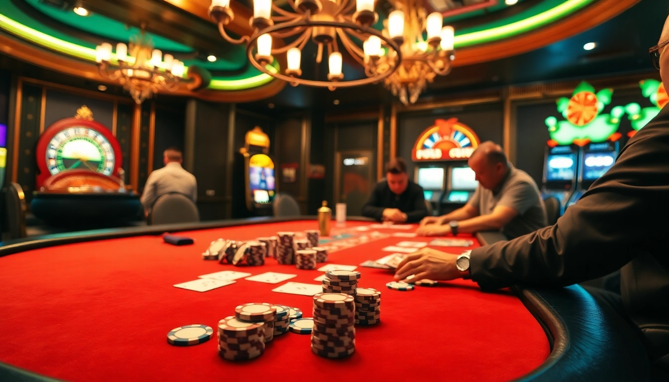 topclub poker players engaging in a high-stakes game at a casino table