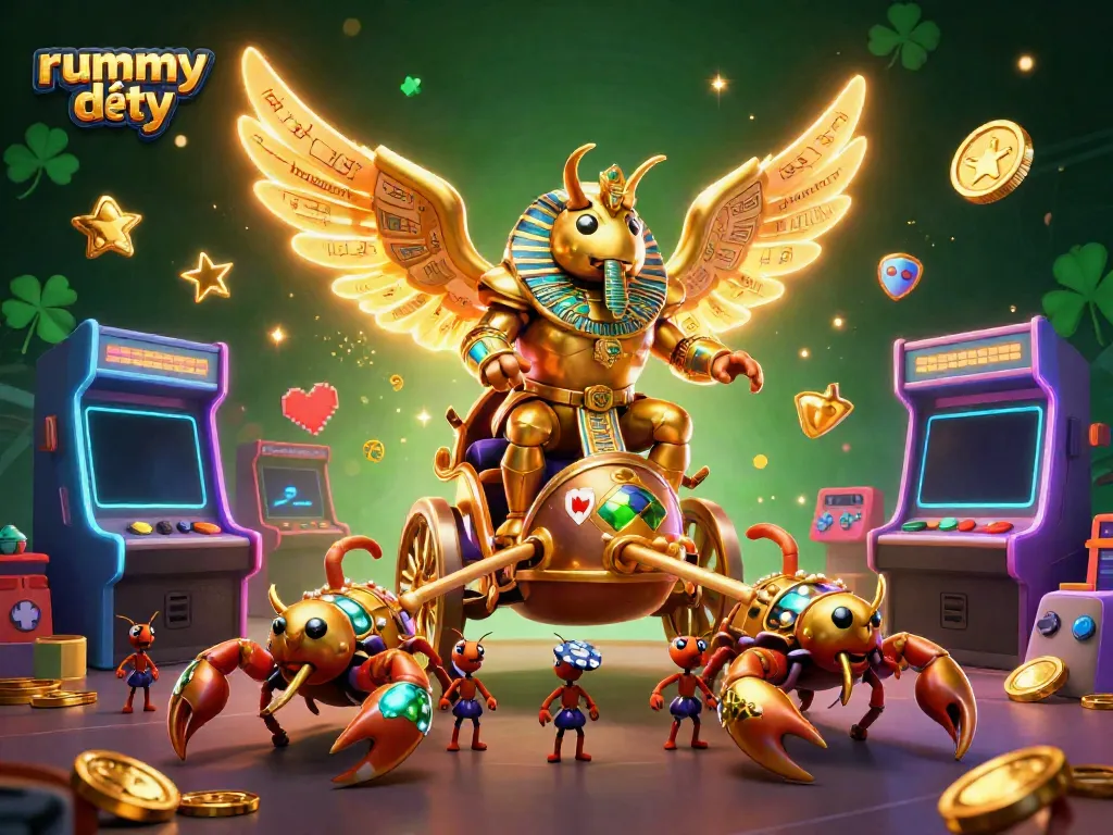 Permainan Rummy Deity yang mengasyikkan dengan karakter mengesankan dan elemen kasino.