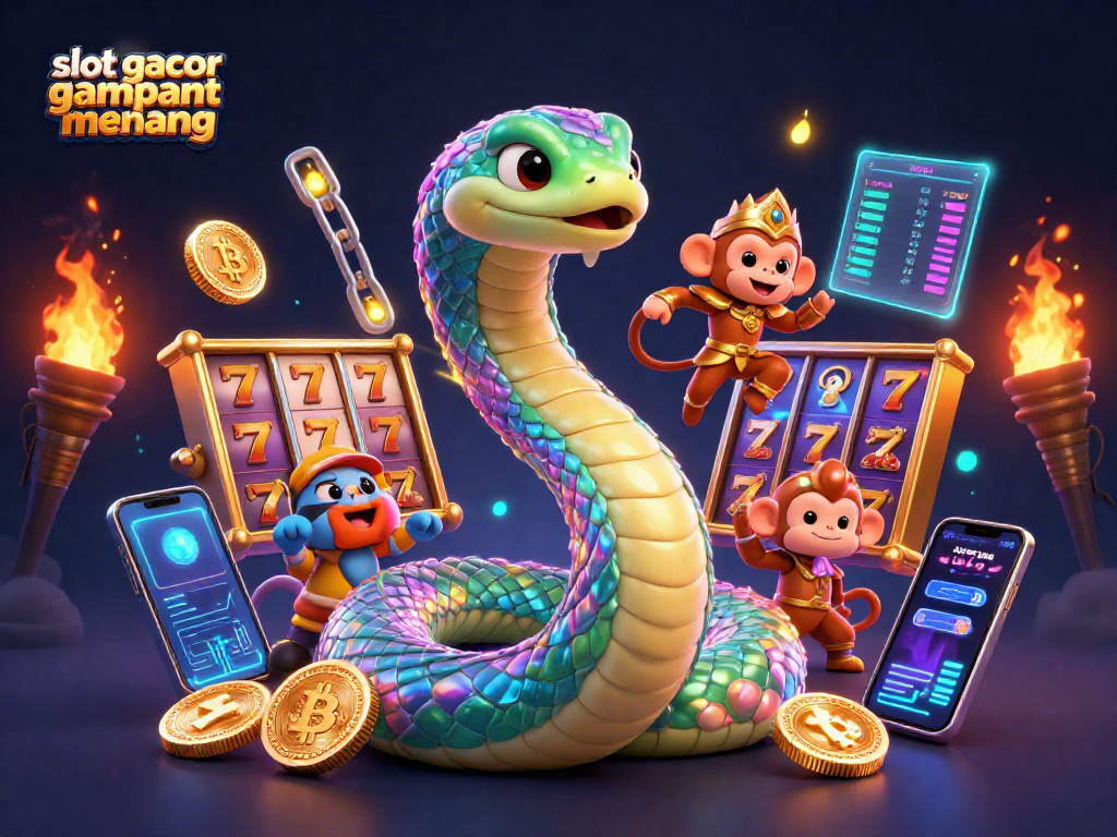 Spin winning slots at slot gacor gampang menang with vibrant, magical elements and high-stakes excitement.