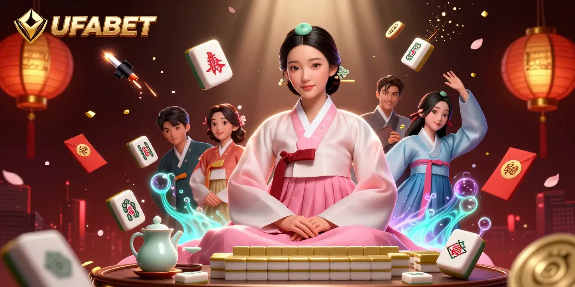 Experience the thrill of online gambling with UFABET's vibrant casino illustration