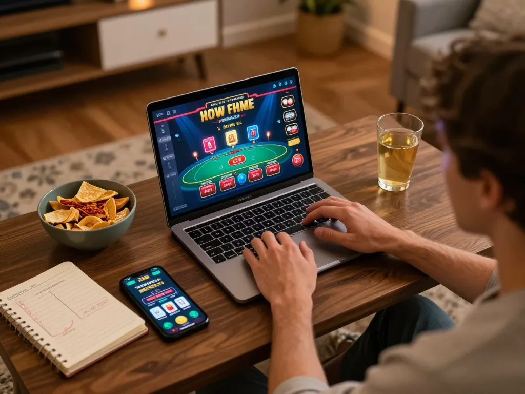 Player enjoying blackjack at nhà cái 88aa with engaging live dealer experience from home.