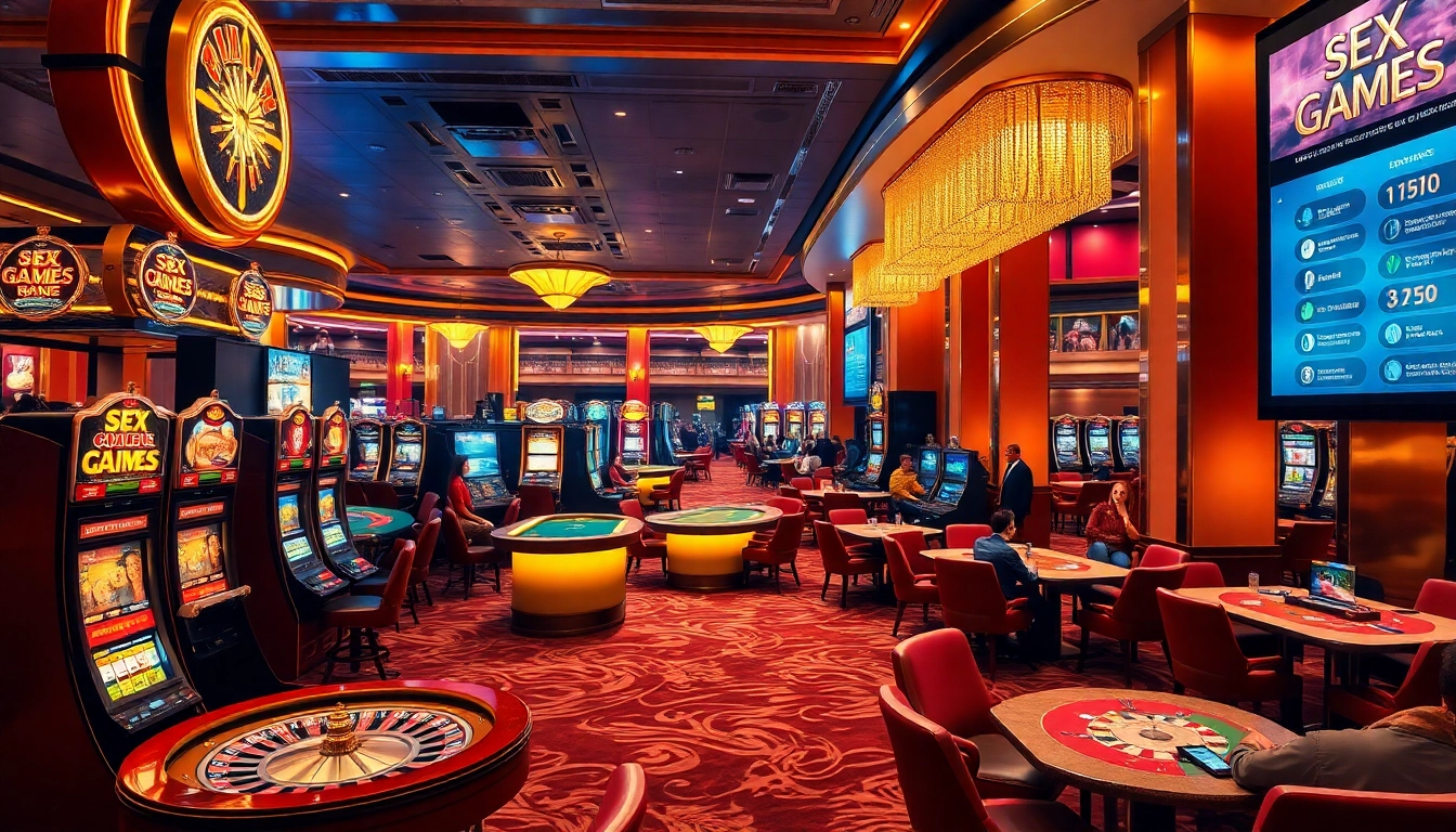 Engage in the exciting world of sex games while enjoying a casino's vibrant gaming atmosphere.