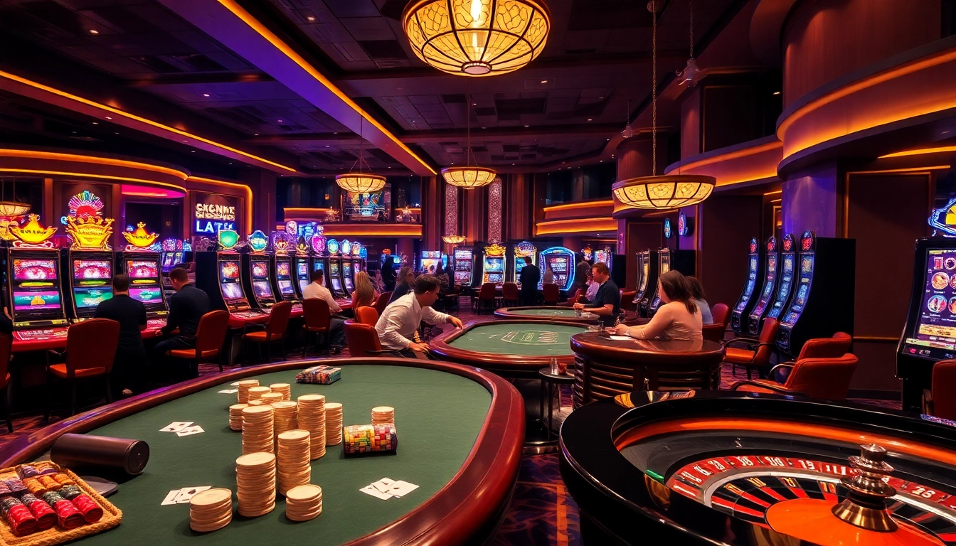 Experience the thrill of gaming action at link 88i casino, featuring vibrant slot machines and strategic poker tables.