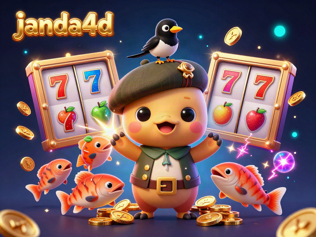 Ilustrasi 3D penuh warna yang menunjukkan karakter janda4d dalam permainan slot, menampilkan elemen menarik dan simbol keberuntungan.