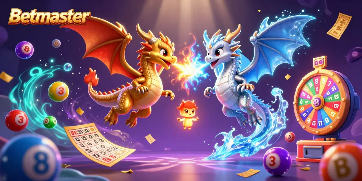 Experience Betmaster's thrilling gaming action with vibrant dragons and dynamic lottery elements.