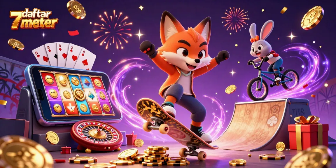 Experience daftar 7meter with thrilling casino action featuring vibrant slot games and characters.
