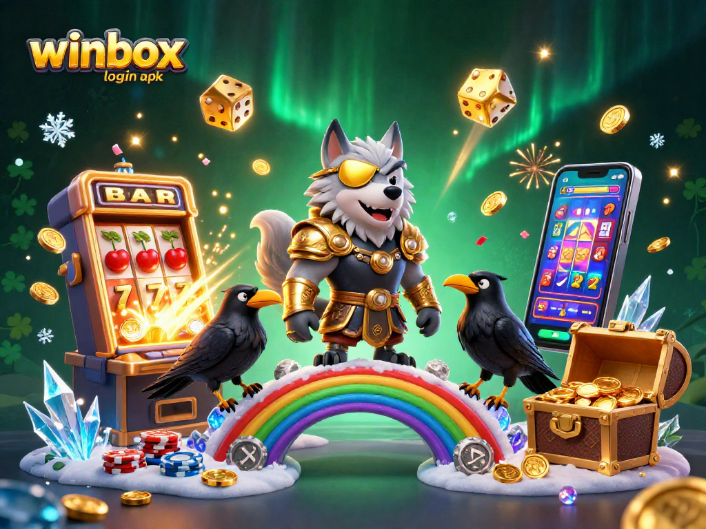 Experience thrilling wins with winbox login apk in this vibrant 3D casino scene filled with action.