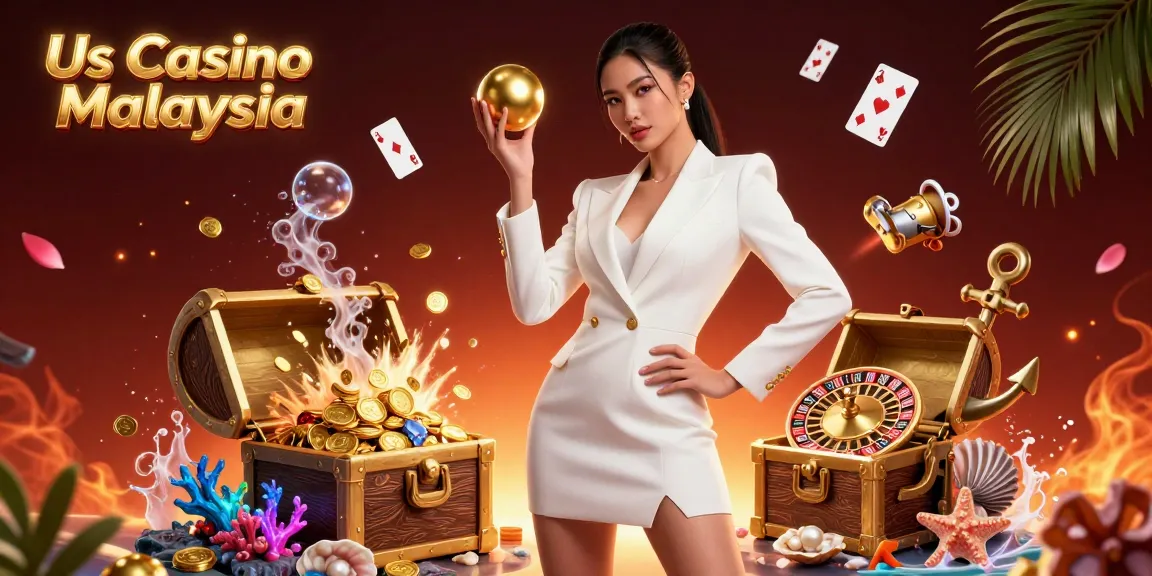 Experience Us Casino Malaysia with this vibrant, immersive 3D illustration capturing the excitement of gaming.