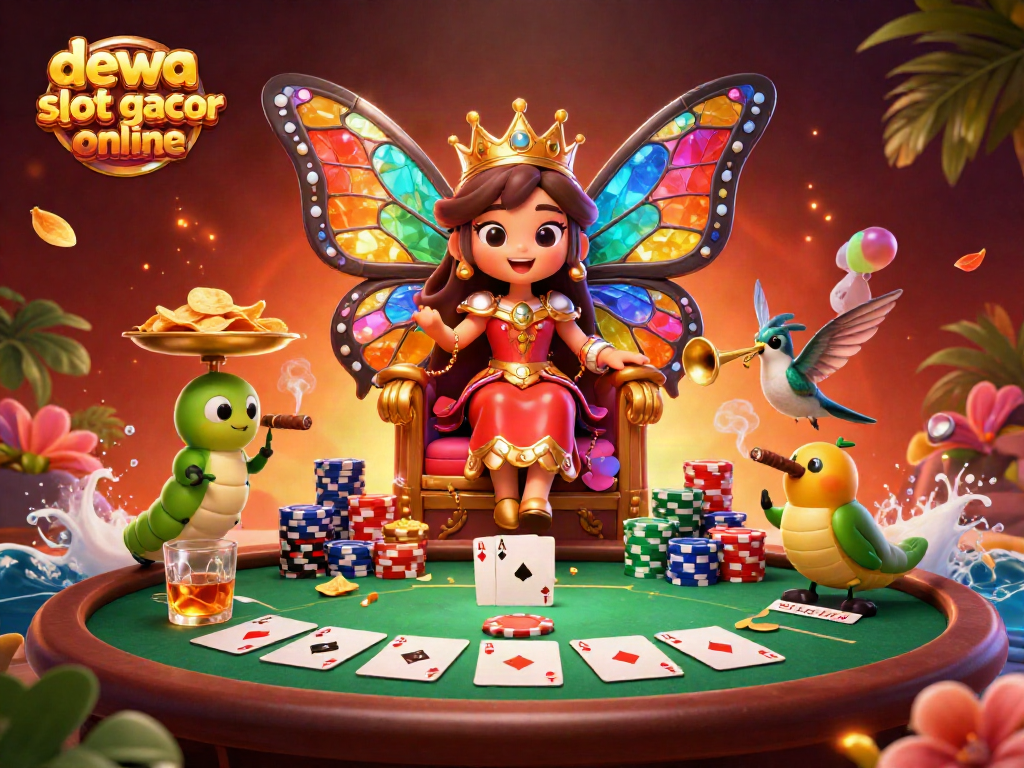 Dewa slot gacor online menawarkan hiburan seru dengan karakter kartun dan elemen kasino yang memukau.