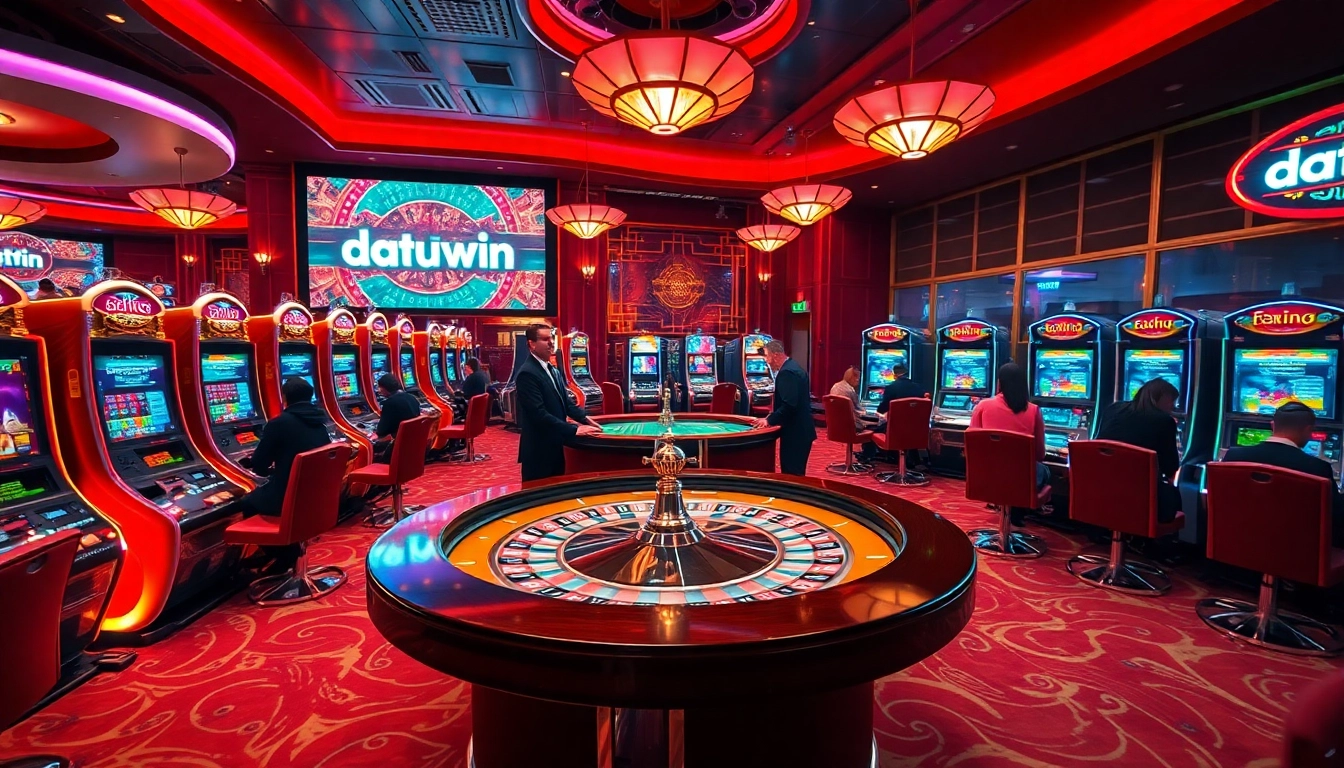 Rasakan permainan intens dengan datukwin di kasino yang meriah dengan mesin slot dan rolet.