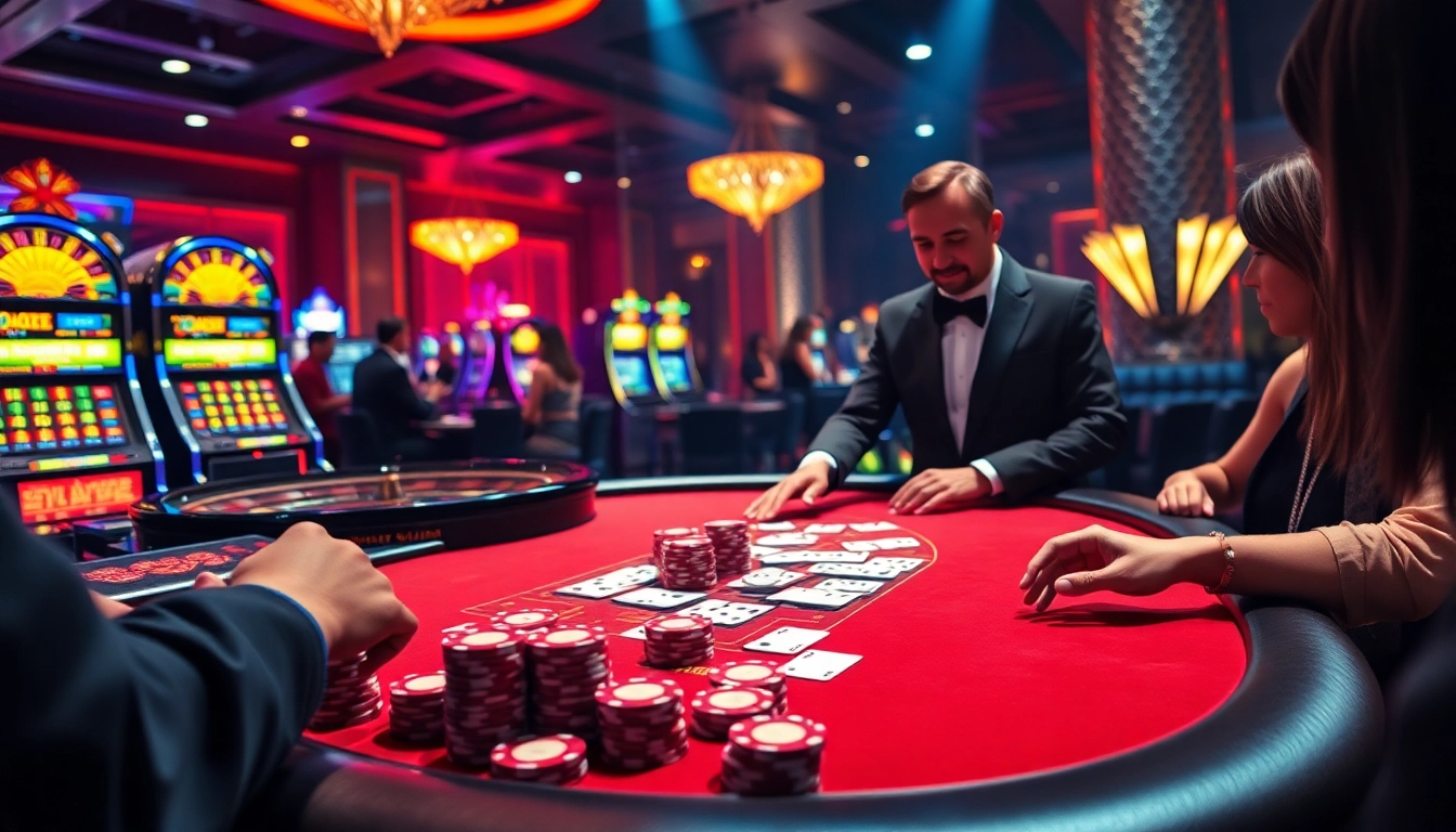 Players engaging at the luxury poker table, capturing the excitement of rik vip gaming.