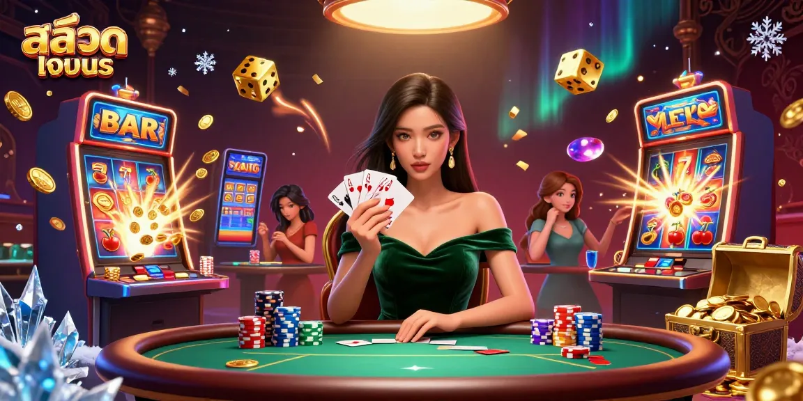Spin the reels with สล็อตทดลอง in a vibrant, captivating 3D casino scene bursting with excitement.