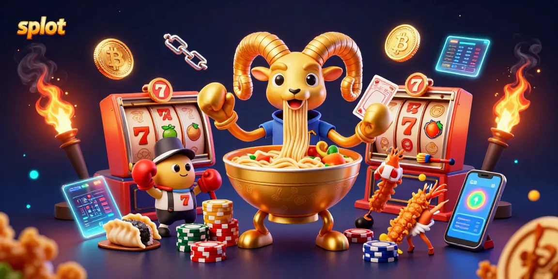 Spin to win with slot reels and colorful casino characters in this vibrant illustration.