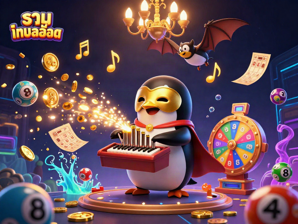 Win big in รวมเกมสล็อต with this vibrant casino scene showcasing dynamic game elements and characters.