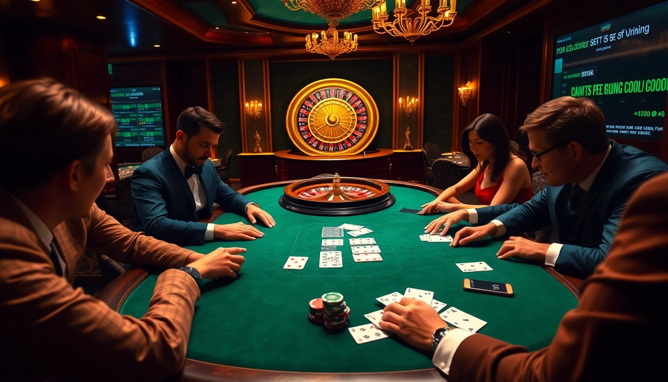 Experience high-stakes poker action at https://68vip.ac/ in an elegant casino setting.