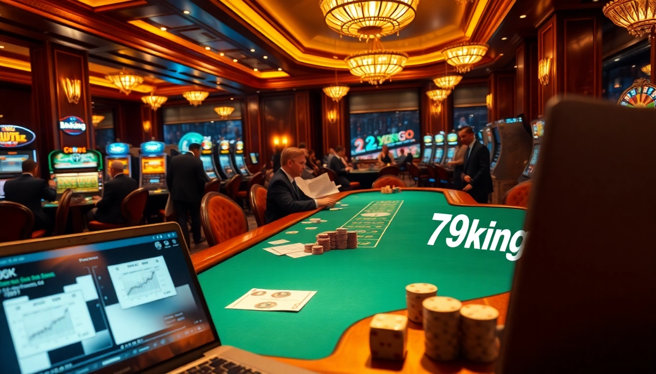 79king strategic casino scene with chips, cards, and live odds