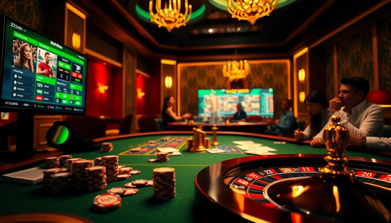 Experience premium online gambling at https://32win.football/ with engaging action at a luxurious casino table.