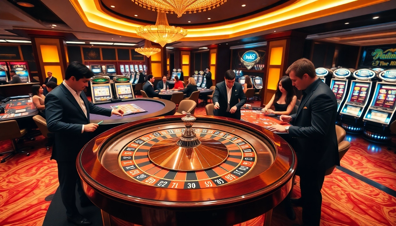 Experience excitement at mm88 with players engaged in thrilling casino games.