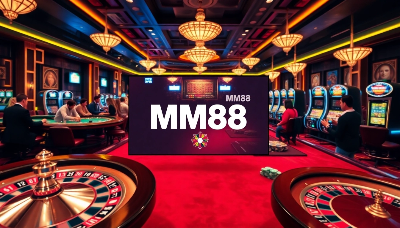 Experience the thrill of gambling at MM88's luxurious casino with vibrant tables and exciting games.