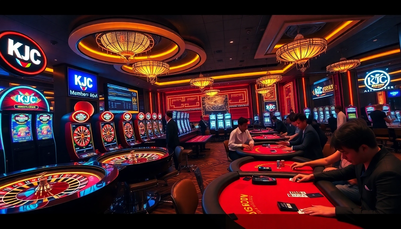 KJC members enjoying a thrilling game at a luxurious casino table, showcasing excitement and professionalism.