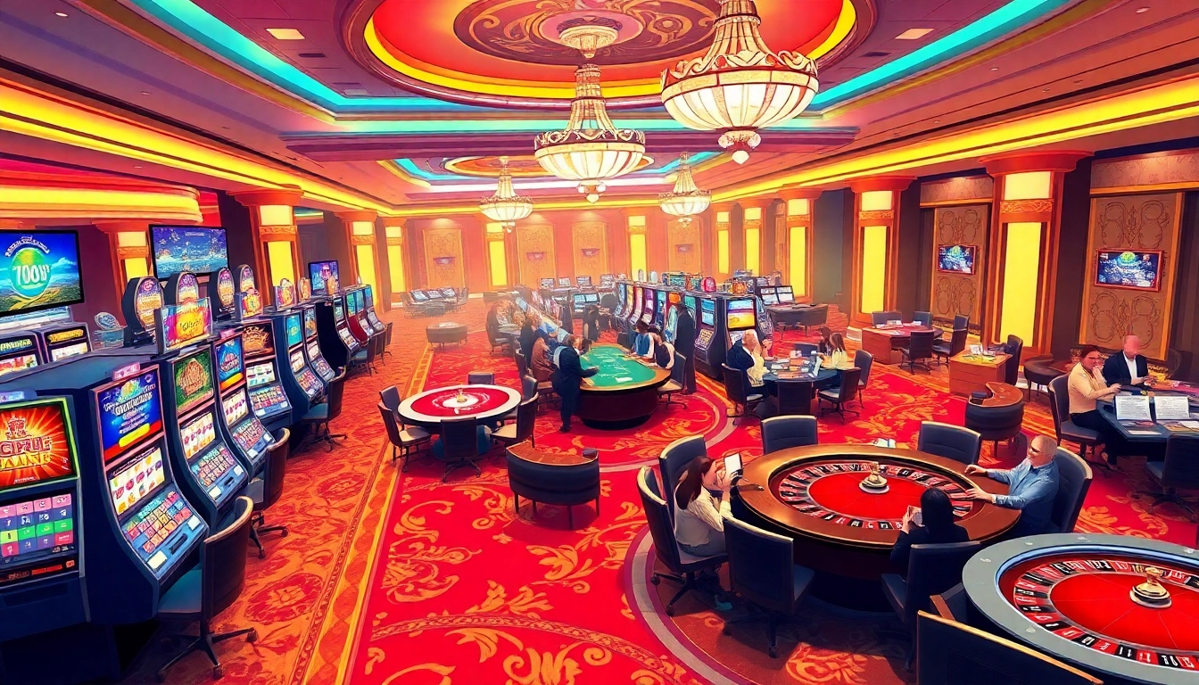 Experience thrilling gameplay at 789win's luxurious casino with vibrant slot machines and poker action.