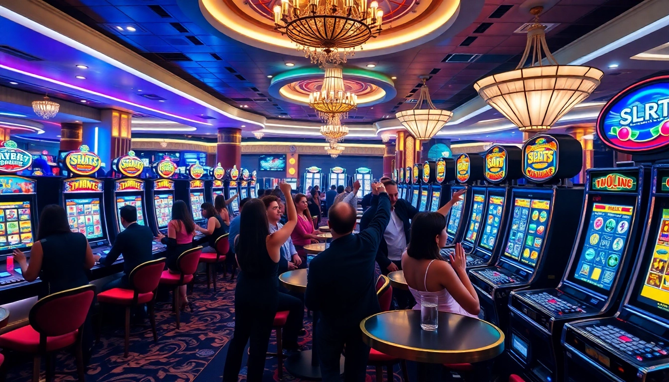 Experience thrilling wins at slot gacor hari ini with vibrant casino machines and lively players.