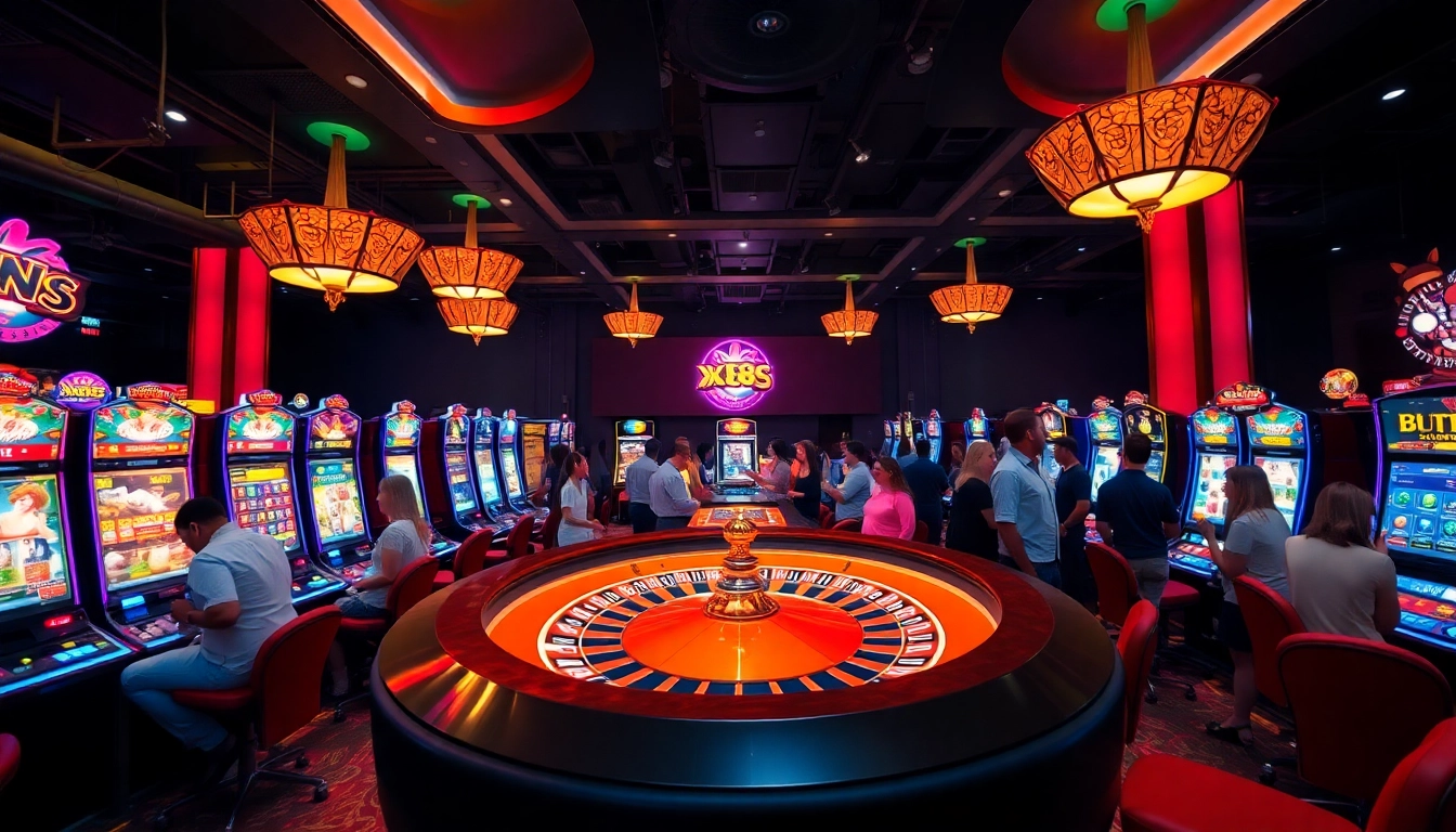 Slot machines and roulette action embodying the thrill at xx88.promo casino experience.
